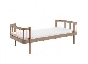 HEART 90x190 milk chocolate single bed for children Lano Furniture
