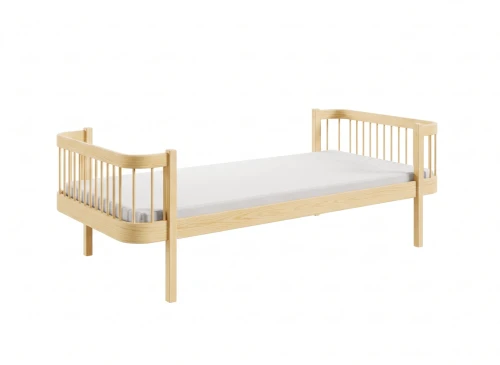 HEART 90x190 unlacquered wood single bed for children Lano Furniture