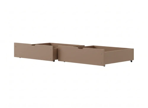 Set of 2 Tall Drawers for Lano Meble Children's Bed, Milk Chocolate