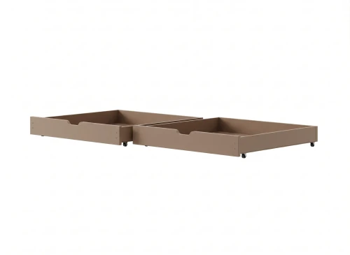 Set of 2 Low Drawers for Lano Meble Children's Bed, Milk Chocolate