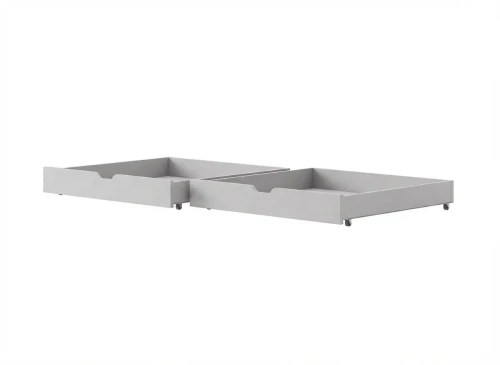Set of 2 Low Drawers for Lano Meble Children's Bed, Ash Grey