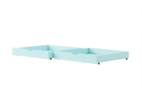 Set of 2 Low Drawers for Lano Meble Children's Bed, Blue
