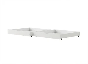 Set of 2 Low Drawers for Lano Meble Children's Bed, White