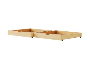 Set of 2 Low Drawers for Lano Meble Children's Bed, Unvarnished Pine