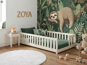ZOYA 90x200 Cotton Children's Bed Single Lano Furniture