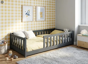 BELLA 80x180 graphite Montessori floor cot bed Lano Furniture