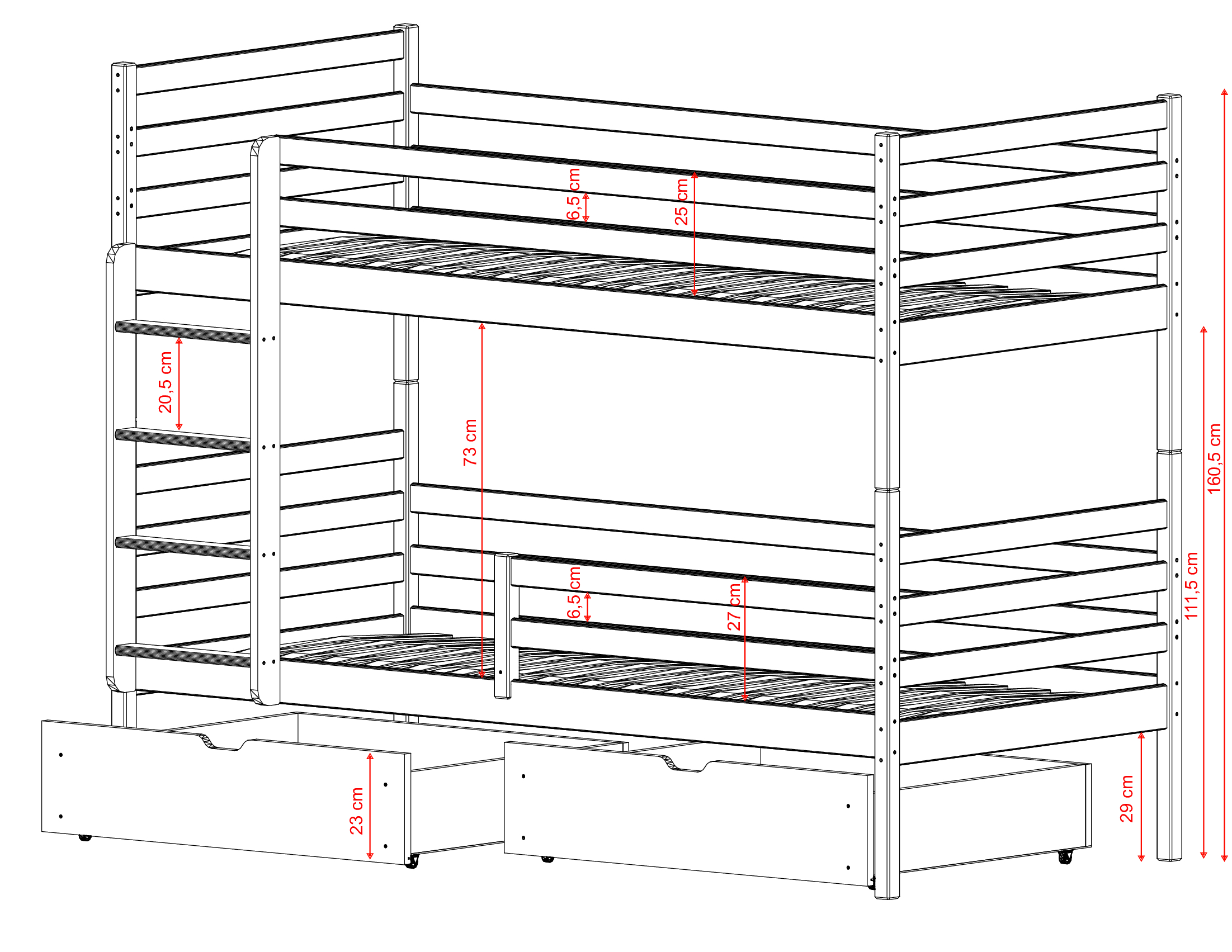 NEMO bed dimensions
