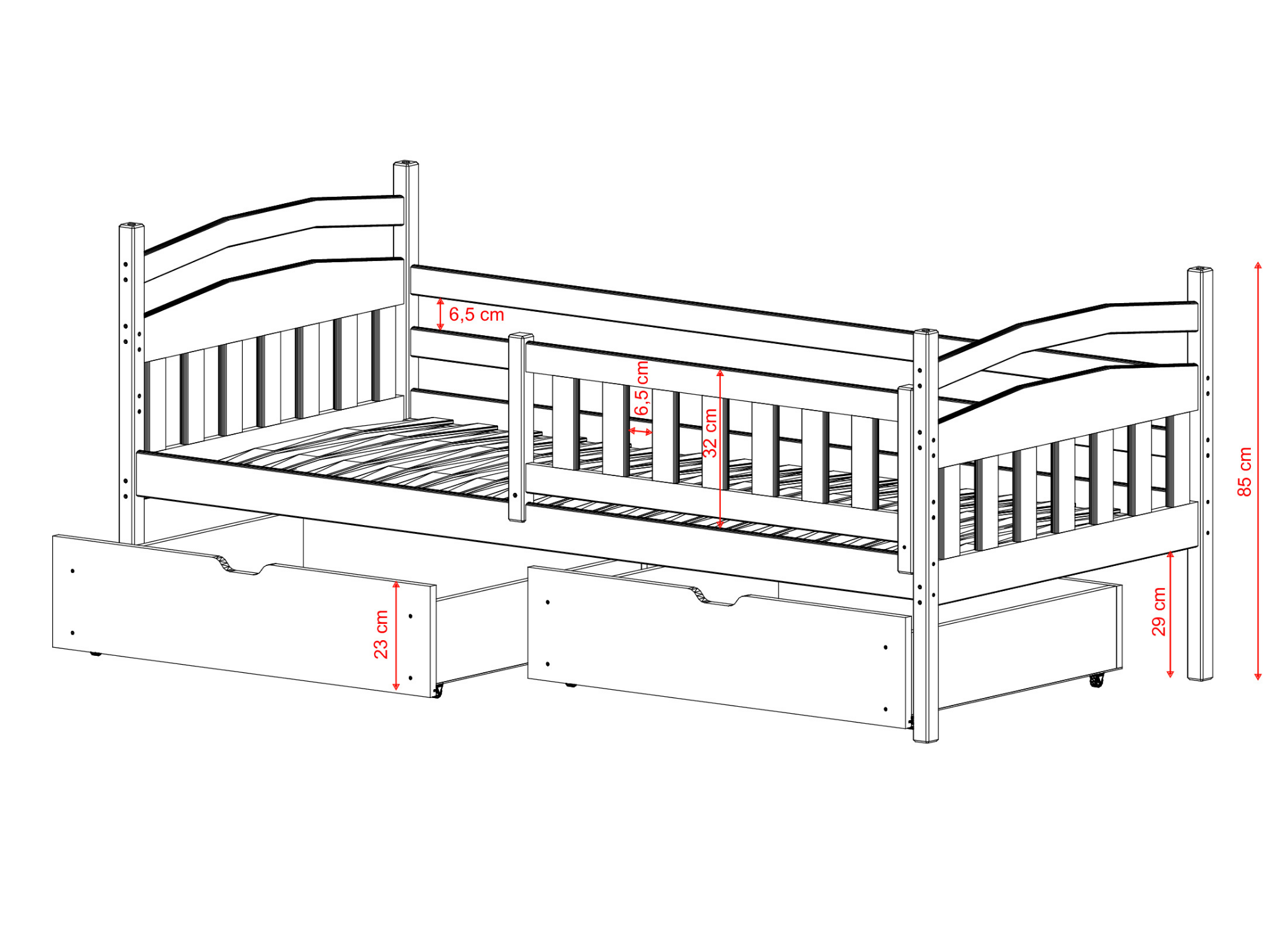 TERRY bed dimensions